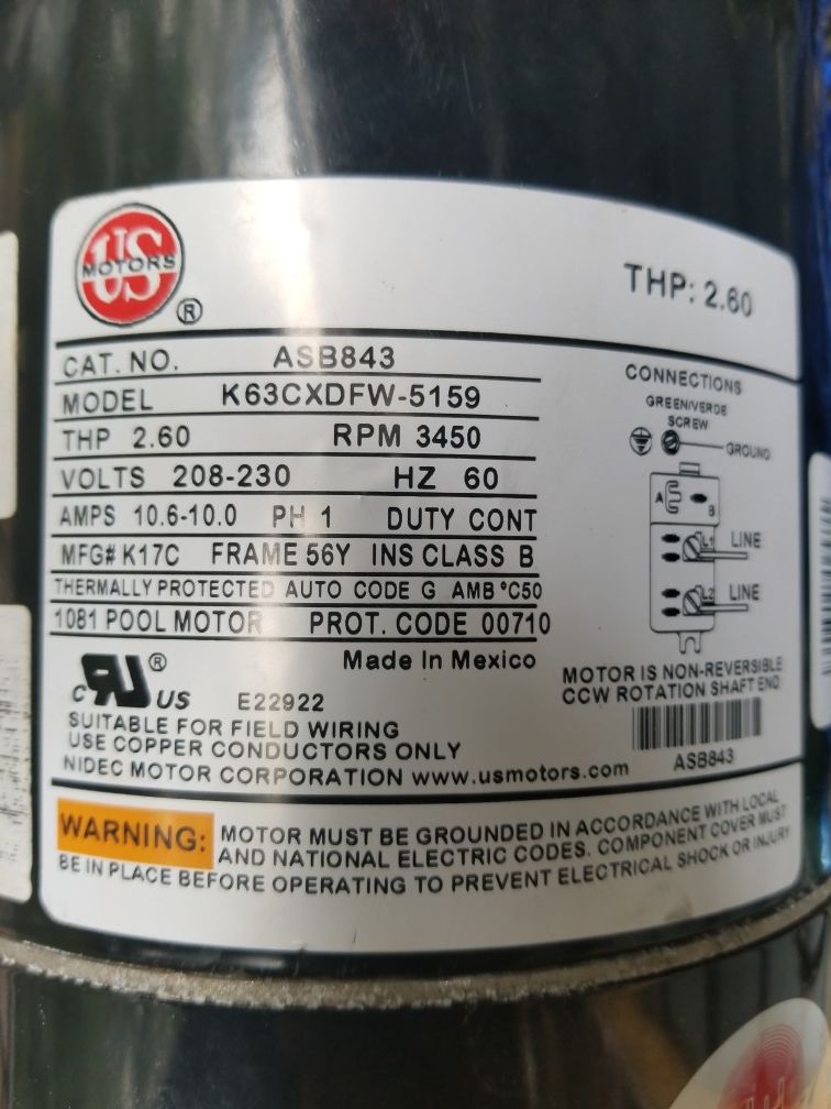 Square Flange Pool Motor Electric Motor