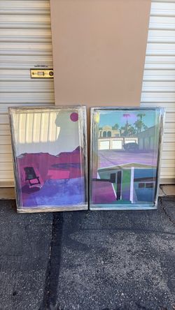 Pair of Z Gallerie paintings