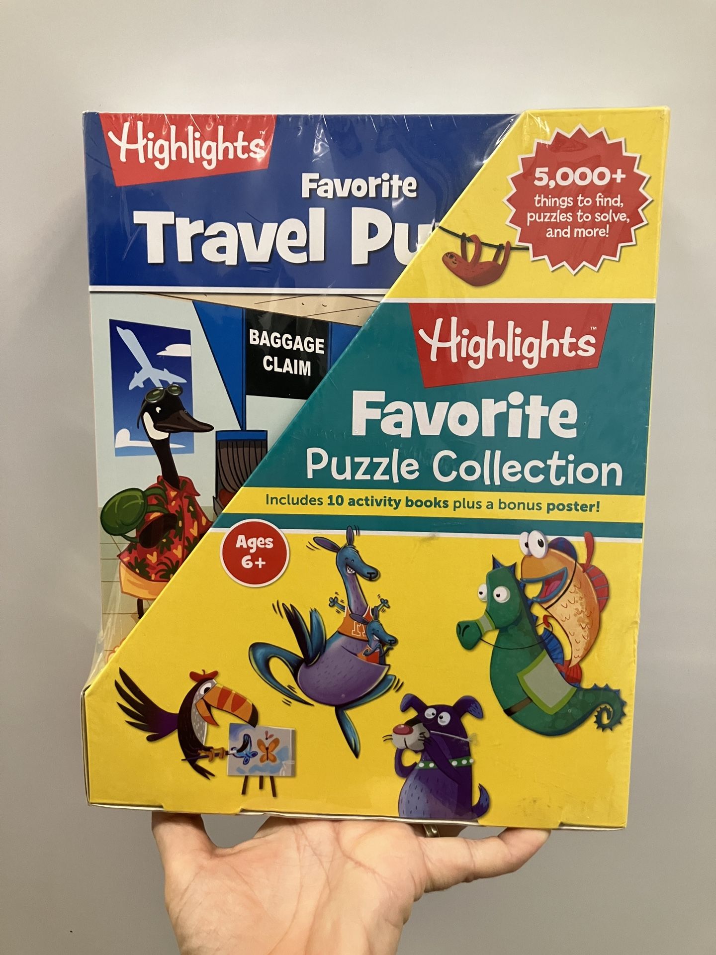Scholastic Highlights Favorite Puzzle Book Collection Pack W/ Poster