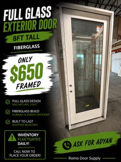 8ft tall exterior back door