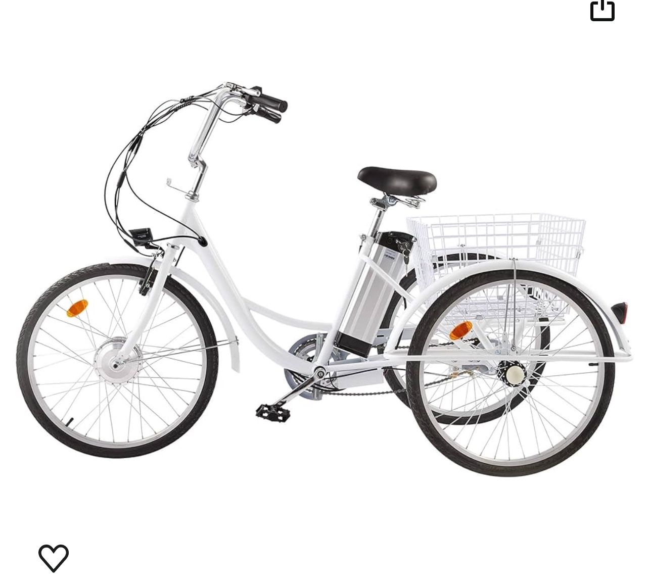 VIRIBUS Adult Electric Tricycle With Cruiser Basket