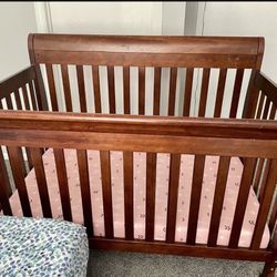 4-in-1 Convertible Baby Crib - Espresso Finish