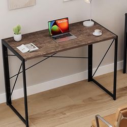 Foldable Writing Desk – Compact  (Brown, 39.4”)