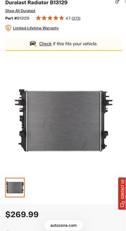Duralast  Radiator for Dodge Ram