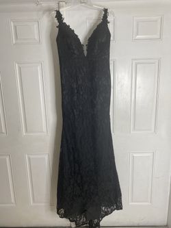 Black Lace Evening Dress Size 6