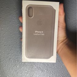 IPhone X Leather Folio