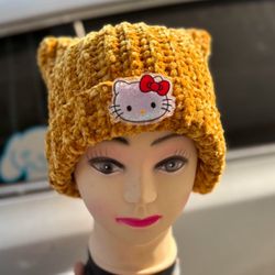 Hello Kitty Crochet Hat Handmade 