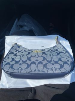 Navy blue coach purse