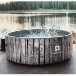 RELXTIME 71" Outdoor Inflatable Spa Hot Tub, 4–6 Person Relaxing Bubble Jacuzzi