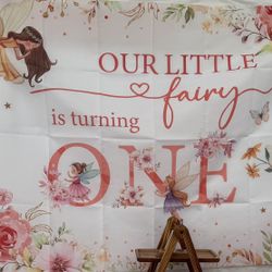 Fairy First Birthday Banner