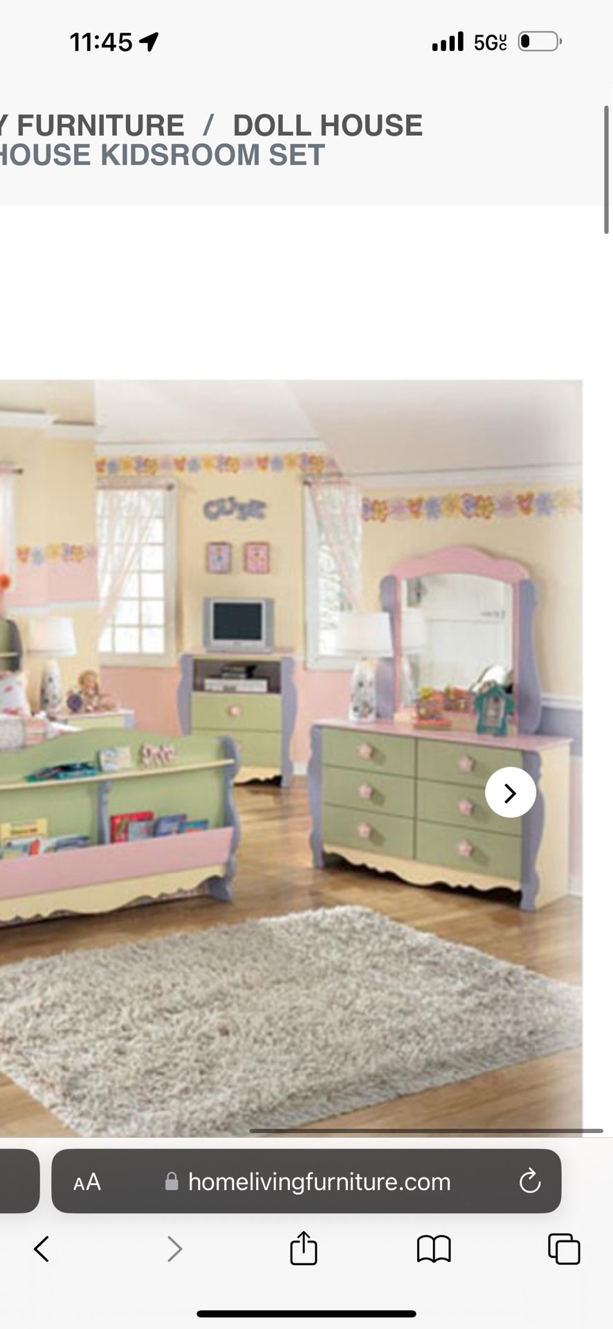 Doll House Bedroom Set 