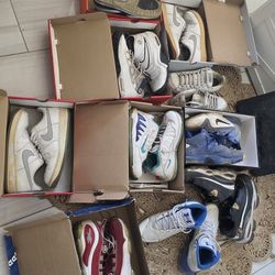 10 Pairs of Shoes - Used Nike Adidas Reebok Iverson Jordan Penny