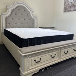 Realyn Solid Wood Chipped White Bedroom Furniture Set 🔥 Dresser, Chest, Nightstand, Mirror, Queen Bed, King Bed 👉 PLEASE ASK FOR JON GREEN WHEN YOU 
