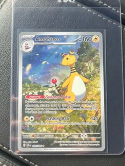 Pokemon Ampharos Mega Evolution Chaos Rising Illustration Rare 090/086 NM
