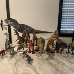 Dinosaur toys and decorations