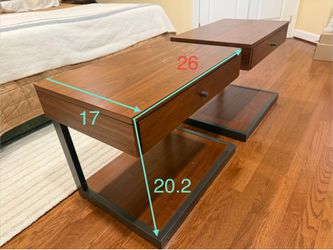 2x Crate & Barrel nightstands