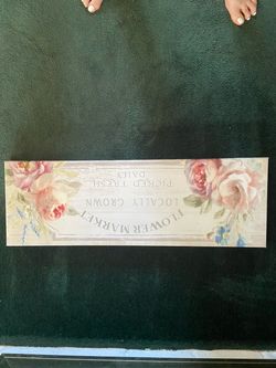 French flower market canvas
