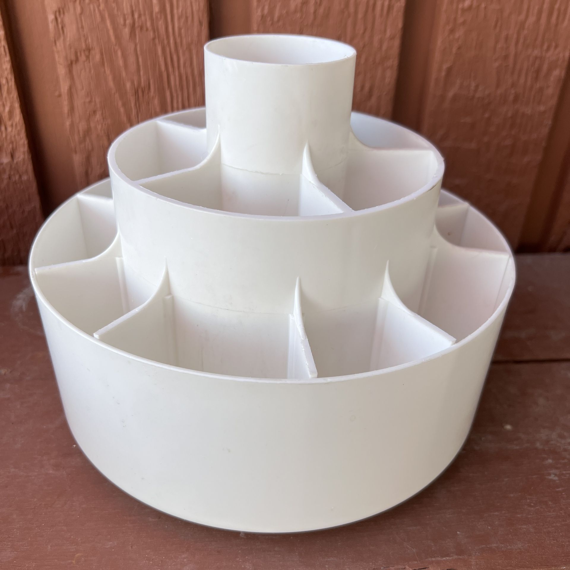 Pampered Chef Tool Turn About White Utensil Holder Spinner
