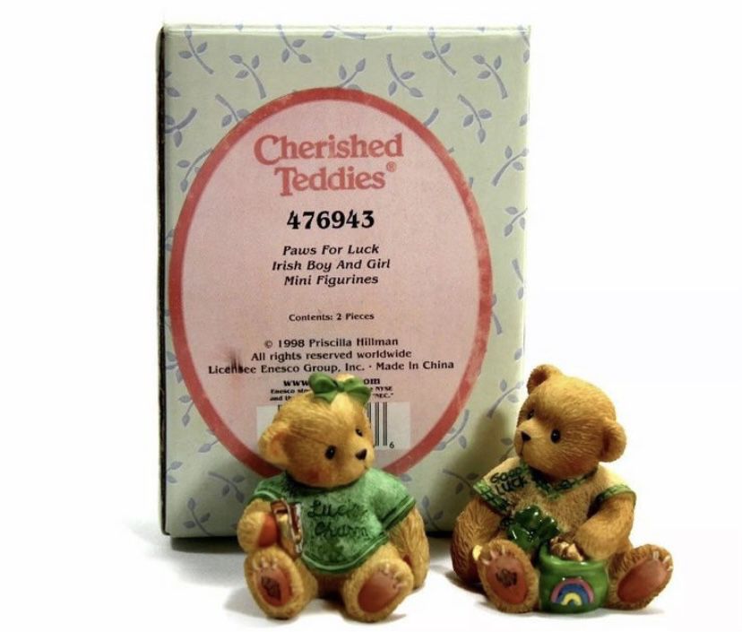 Cherished Teddies “Paws For Luck” Figurines