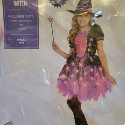 Halloween Witch Costume Size Small 4-6 Kids