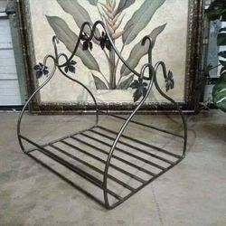 Grey Iron Hanging Pot Rack Storage Rack 22x18