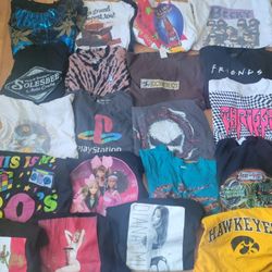 Lot Of 20+ Vtg, Retro, Modern, Tee's, T Shirt Bundle Wholesale Collection M - XL