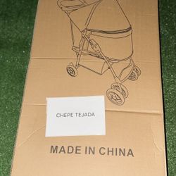 Full-Window pet Stroller 4 Wheels for Cats & Dogs, with Storage Basket,Cup Holder, Travel Puppy/Cats Stroller. 