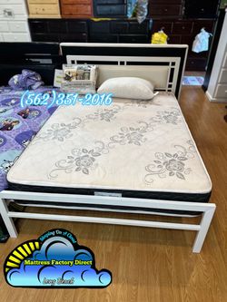 Full bed frame with mattress Colchon matrimonial