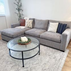 Crate And Barrel Axis Sectional Couch NEW 