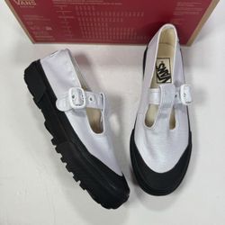 Vans Style 93 Coated Canvas True White Mary Jane Shoes Women Size 7.5 Men Size 6
