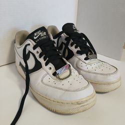 White Nike Air Force 1 Low Premium Silver Chain 2021 Men's Size 9.5