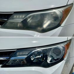 Headlight restoration and interior detailing
