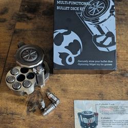 Bronze Dice Bullet and Revolver Dice Holder Kit