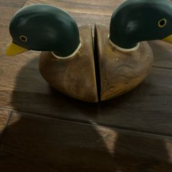 Vintage Mallard Ducks, Feel & Look Like Carved Wood