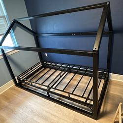 Full Size Wood Frame With Support Box