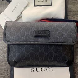 Black Gucci GG belt bag