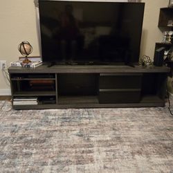 71" 2-Drawer TV Stand with End Table