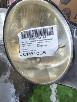 Fits 2004-2006 Kia Amanti Headlight Assembly Left - Driver Side 49893YK 2005
DRIVER SIDE HEADLIGHT ASSEMBLY