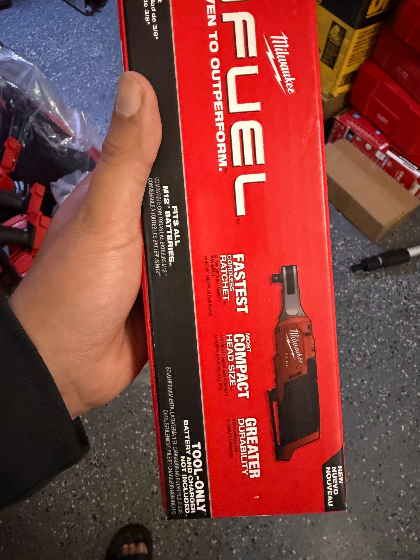 Milwaukee ratchet 3/8 fuel tool only