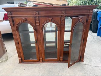 China cabinet with light fixtures