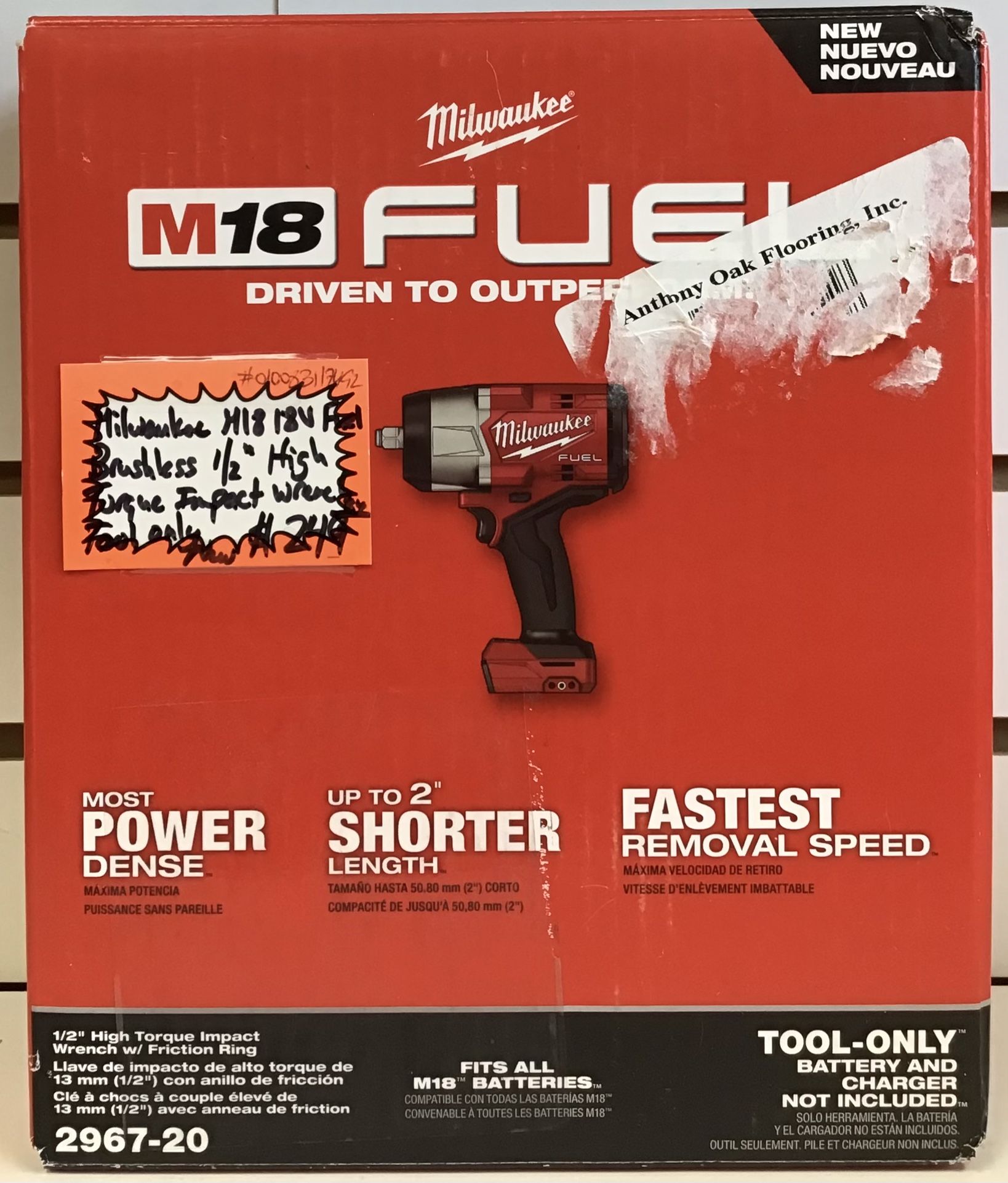 Milwaukee M18 18V Fuel Brushless 1/2” High Torque Impact Wrench Tool Only New