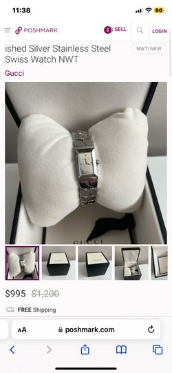 GUCCI G-Frame Silver Dial Stainless Steel Women's Watch