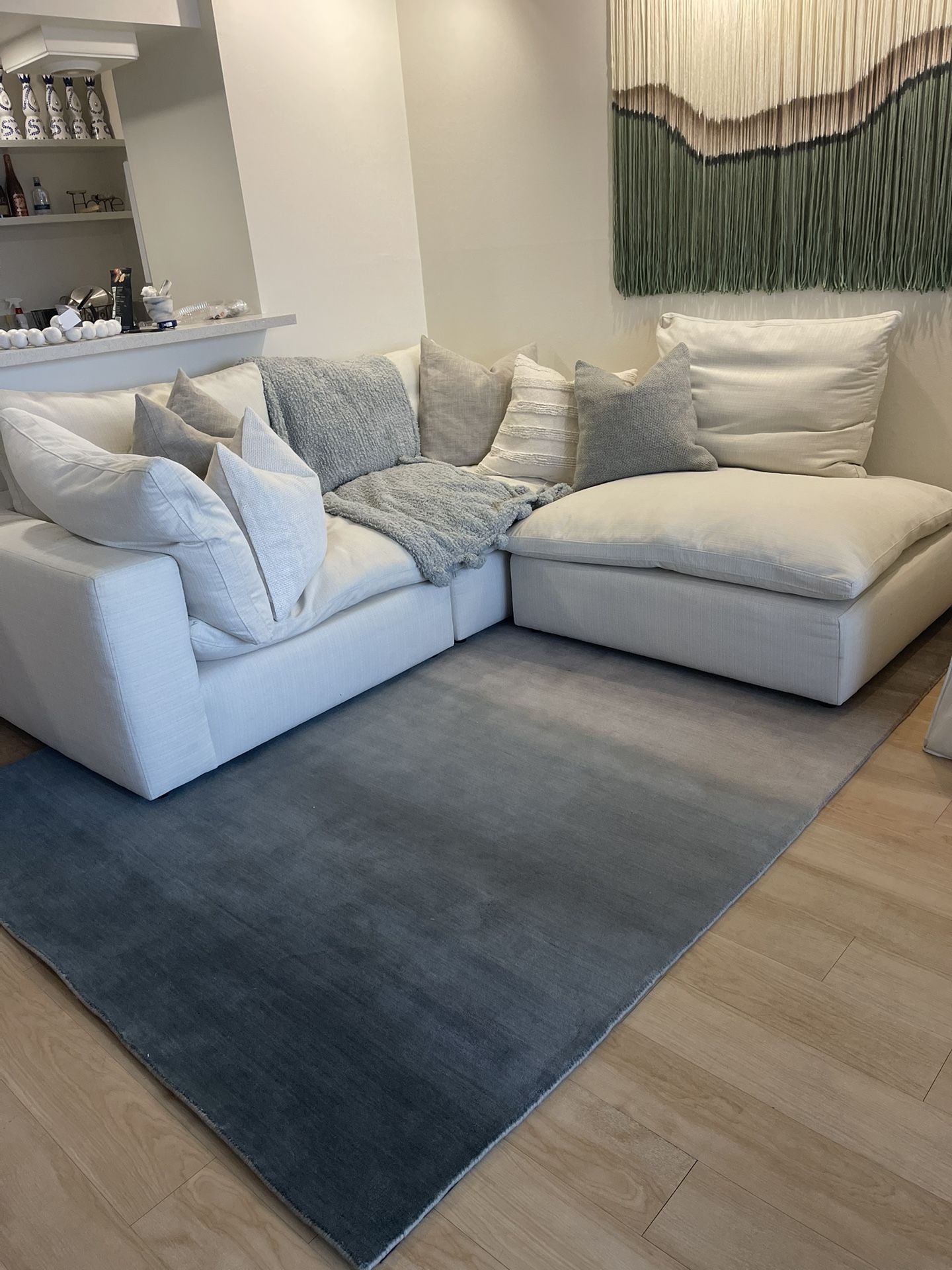 Cloud Couch Love Seat Beige +ottoman