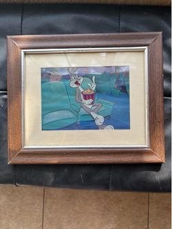 Framed Warner Bros. Bugs Bunny at the Movies Serigraph Cel 1990
