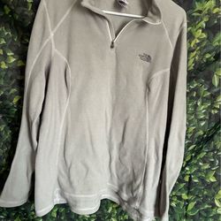 North face fleece gray