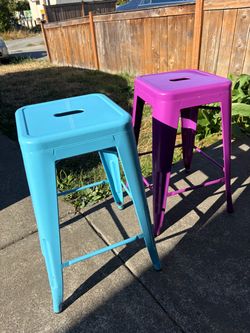 Metal Bar Stools Set of 2
