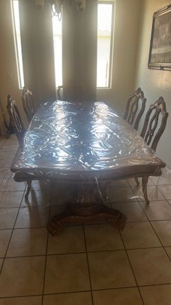 Six chair table