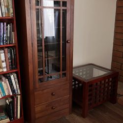 Mission Style End Table And Cabinet Great 