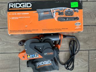 ridgid 6.5 Amp Corded 3 in.W x 18 in.L Heavy-Duty Variable Speed Belt Sander with AIRGUARD Technology (used)