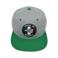 Hecho en Mexico Flat Bill Hat, Mexican Eagle Aguila Ballcap, Embroidered Made in